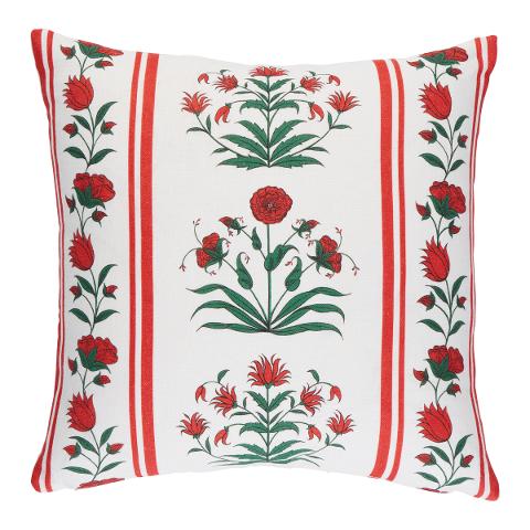 Royal Poppy Stripe Pillow