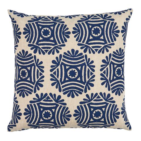 Gilded Star Block Print Pillow
