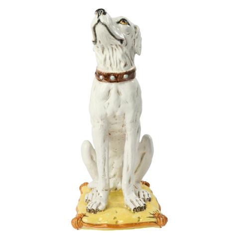 Mid-Century Earthenware Dog