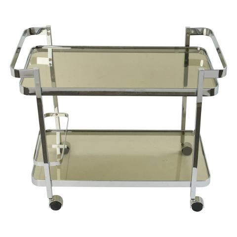 Mid-C Chrome Bar Cart, italy
