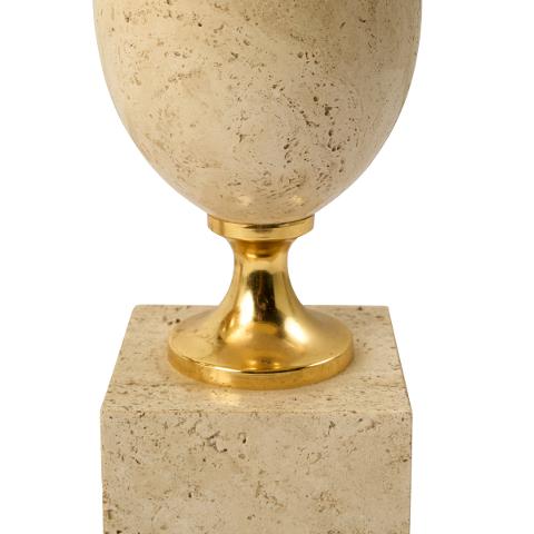 Pair Of Travertine Table Lamps