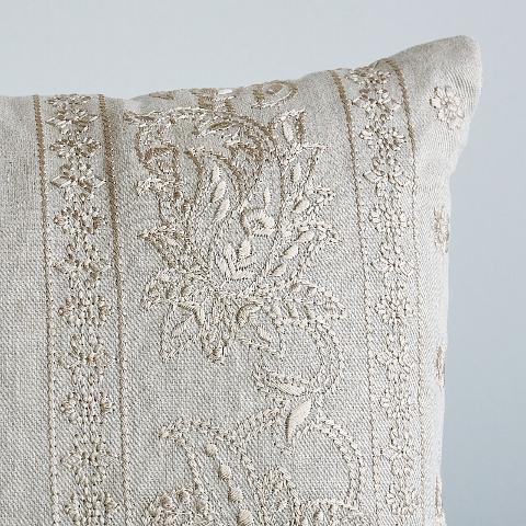 Jaipur Linen Embroidery Pillow