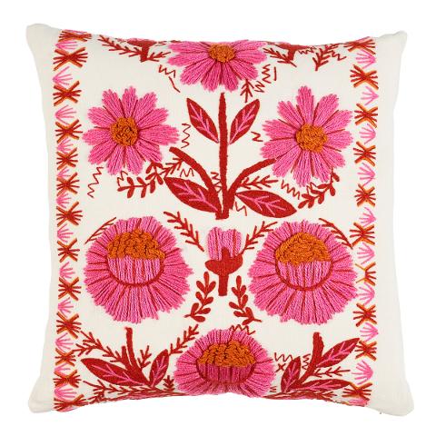 Marguerite Embroidery Pillow