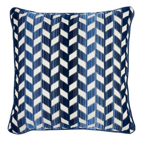 Chevron Strie Velvet Pillow