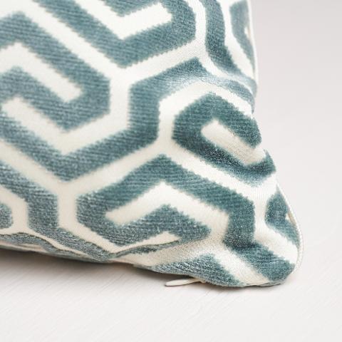 Ming Fret Velvet Pillow