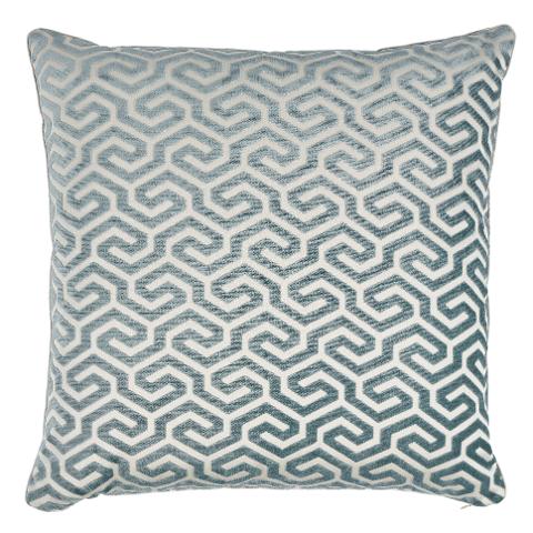Ming Fret Velvet Pillow