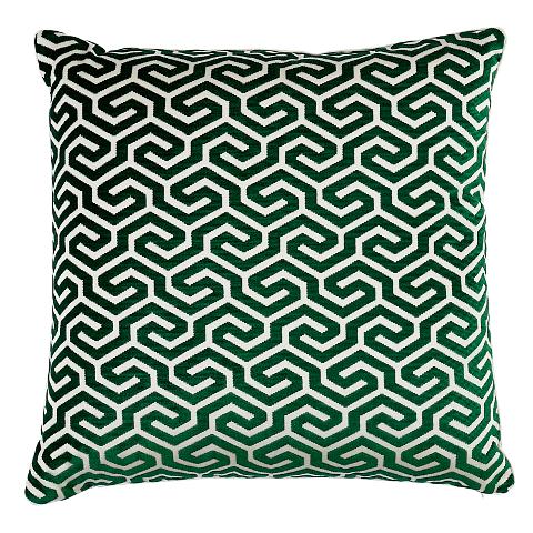 Ming Fret Velvet Pillow