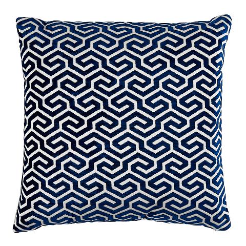 Ming Fret Velvet Pillow