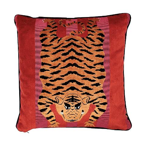 Jokhang Tiger Velvet Pillow