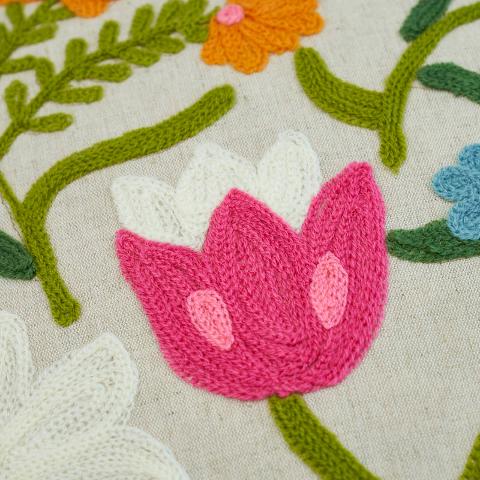 Crewel Garden Pillow