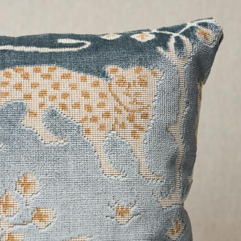 Woodland Leopard Velvet Pillow