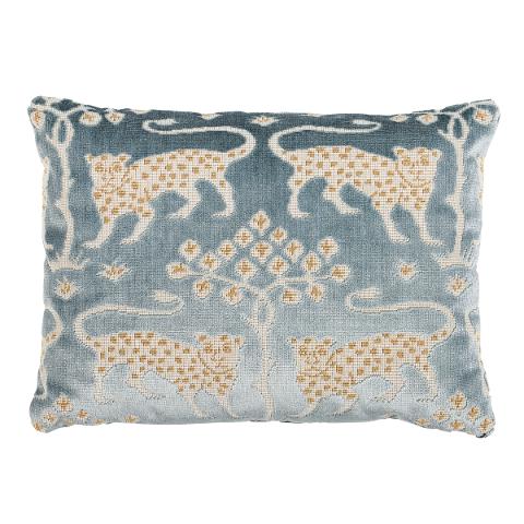Woodland Leopard Velvet Pillow