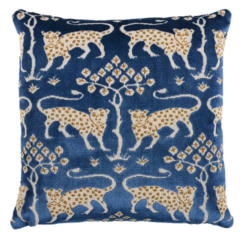 Woodland Leopard Velvet Pillow