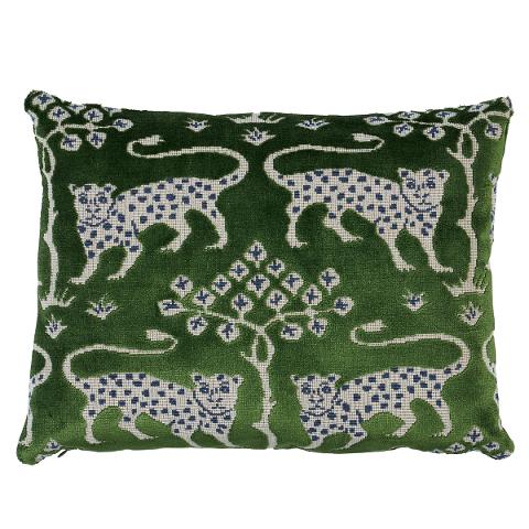 Woodland Leopard Velvet Pillow