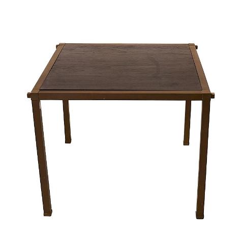 Brass And Wood Side Tables