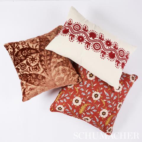 Saz Paisley Velvet Pillow