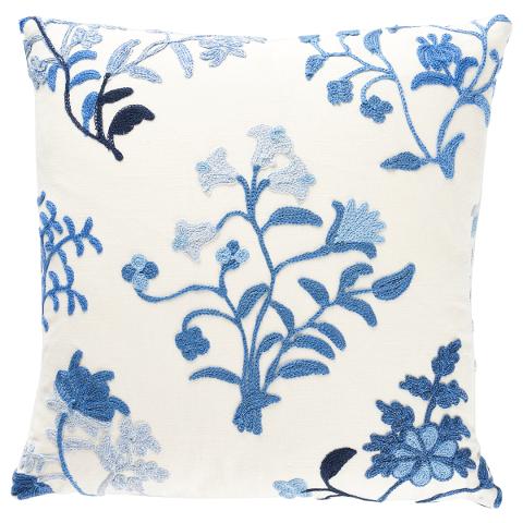 Raleigh Crewel Embroidery Pillow A