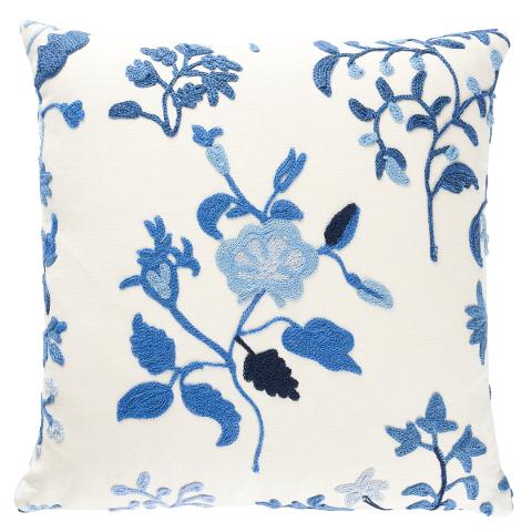 Raleigh Crewel Embroidery Pillow C