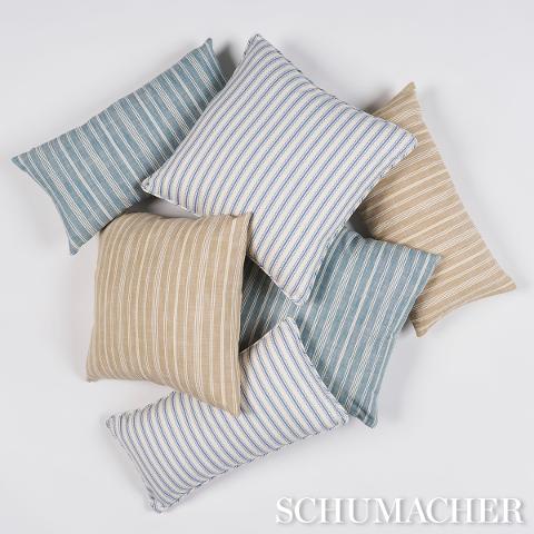 Birdie Ticking Stripe Pillow