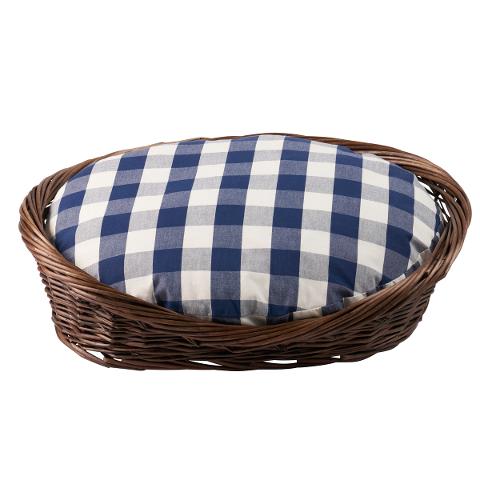Camden Cotton Check Dog Bed